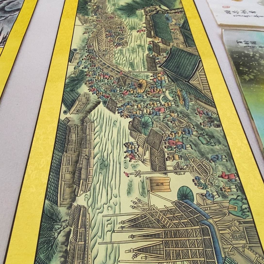 国画长卷清明上河图绢本