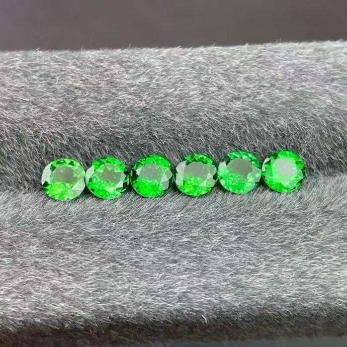 天然钻切沙弗莱手链料裸石纯净体满火彩2.96ct