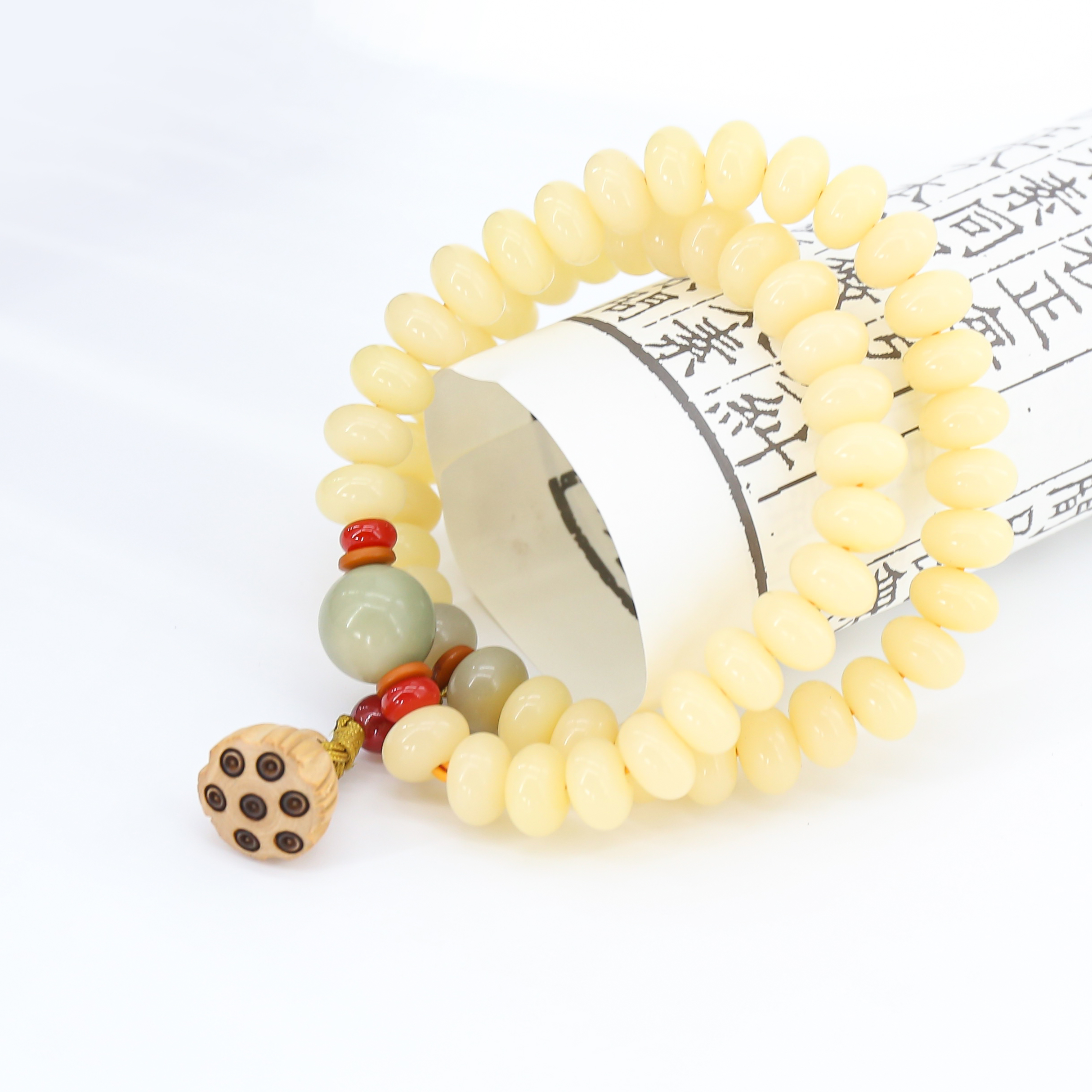 小奶豆菩提AD123-精品手串(无礼盒)