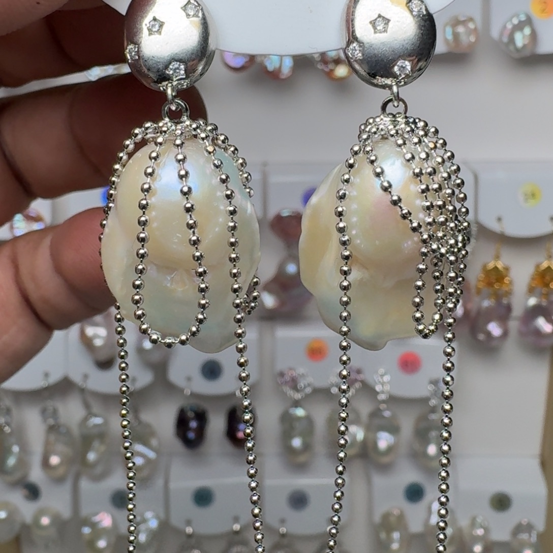 未镶嵌耳饰淡水珍珠