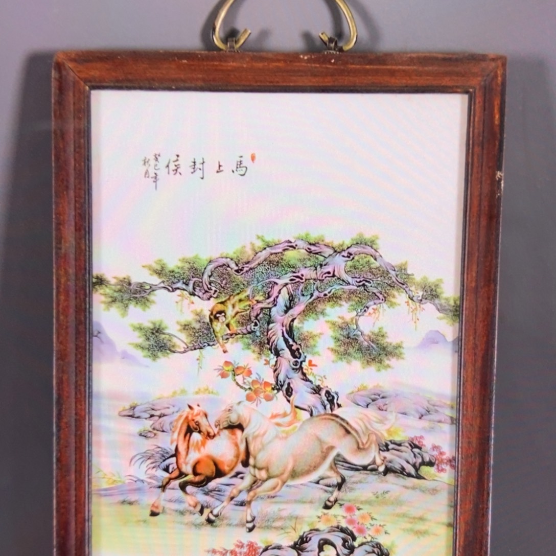 瓷37*28*1景德镇瓷板画柴窑烧制