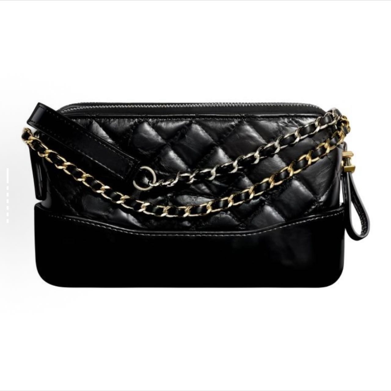 99新 Chanel/香奈儿 黑金经典款流浪包斜挎包迷你