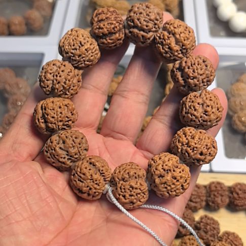 金刚菩提手串五星梅花大金刚手串，原皮原色