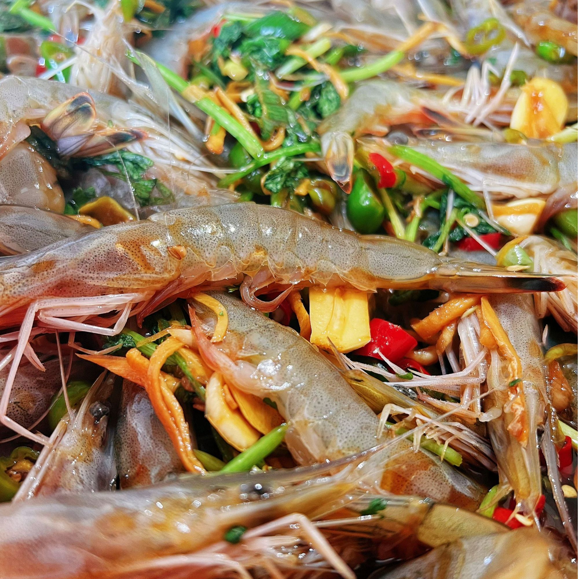 生呛东方虾生腌即食冷水海鲜500g/桶（桶固形物≥50%）开背去生腌虾