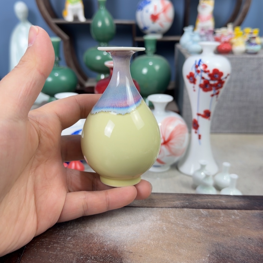 陶瓷手工小花器摆件