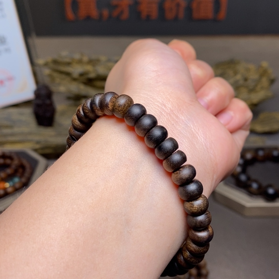 手串沉香越南瘤疤富森红土0.8