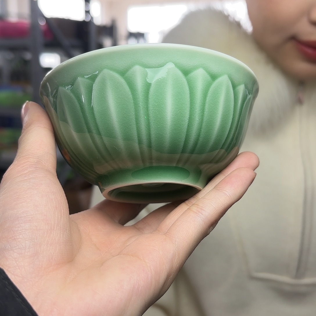 龙泉云间青瓷小米茶器