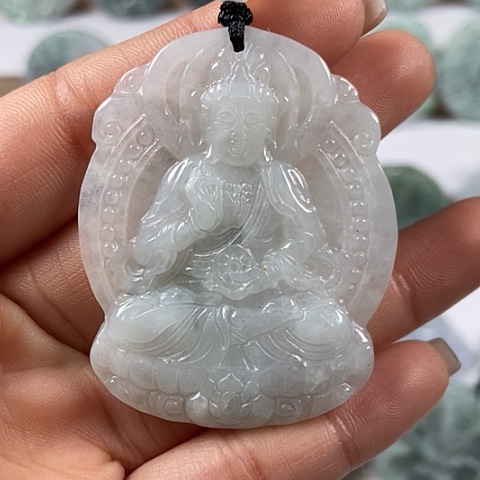 翡翠颈饰未镶嵌时来运转观音福利