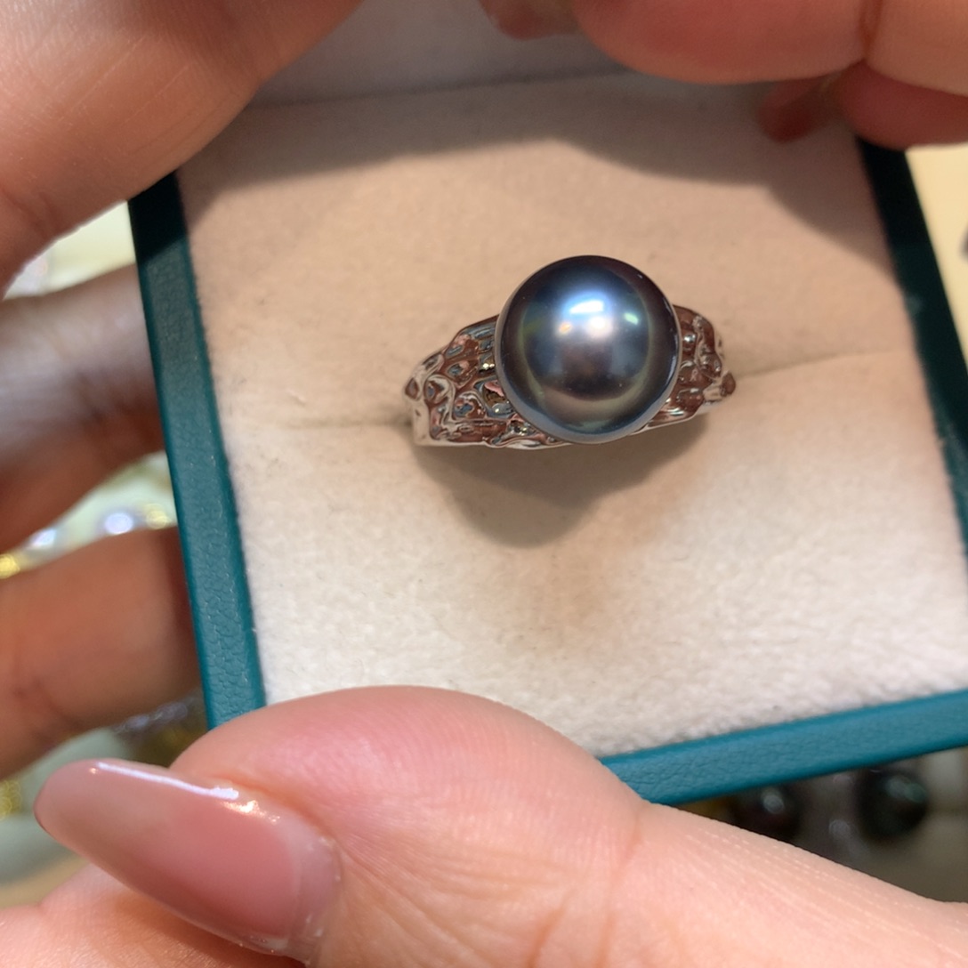 海水珍珠戒指银S925镶嵌