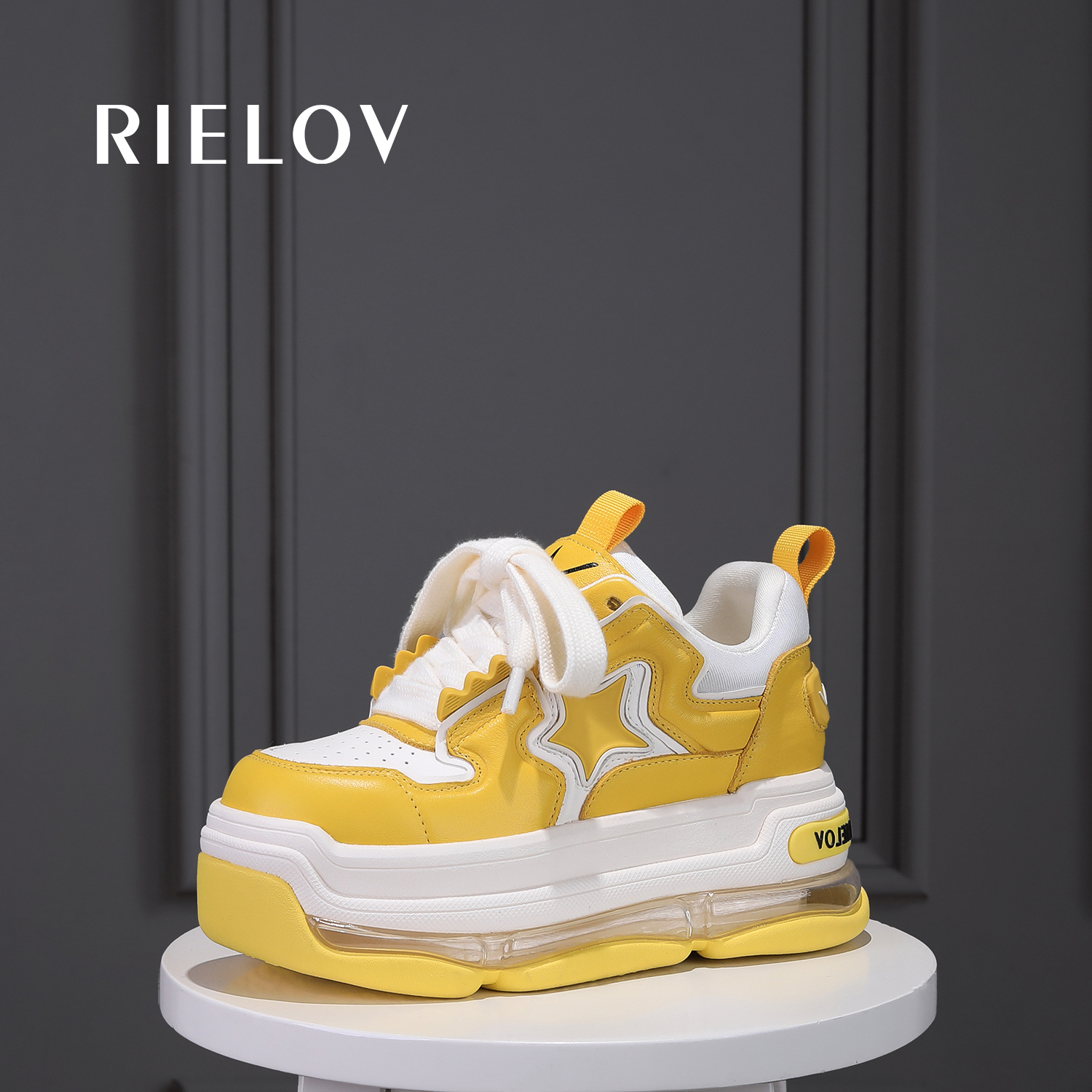 RIELOV【桃子】增高7cm秋冬厚底ins时尚潮流百搭女士休闲鞋2607