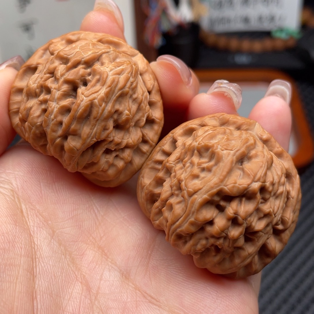 文玩核桃把件全品白狮子