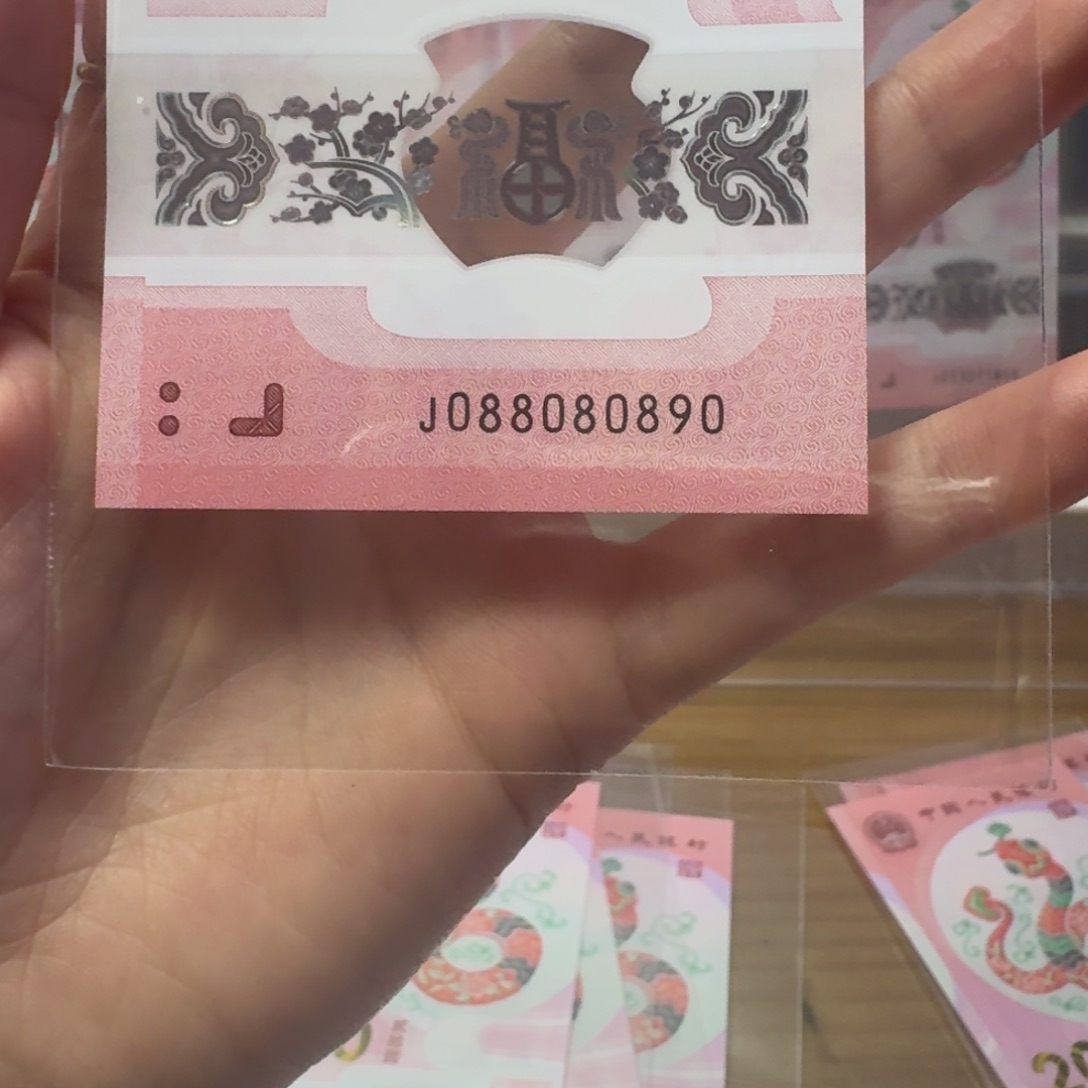 塑料蛇年纪念钞J088080890