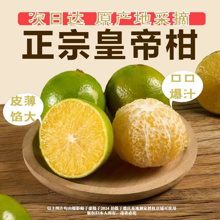 【京东次日达】正宗皇帝柑贡柑新鲜现摘皮薄肉厚多汁当季水果广东省