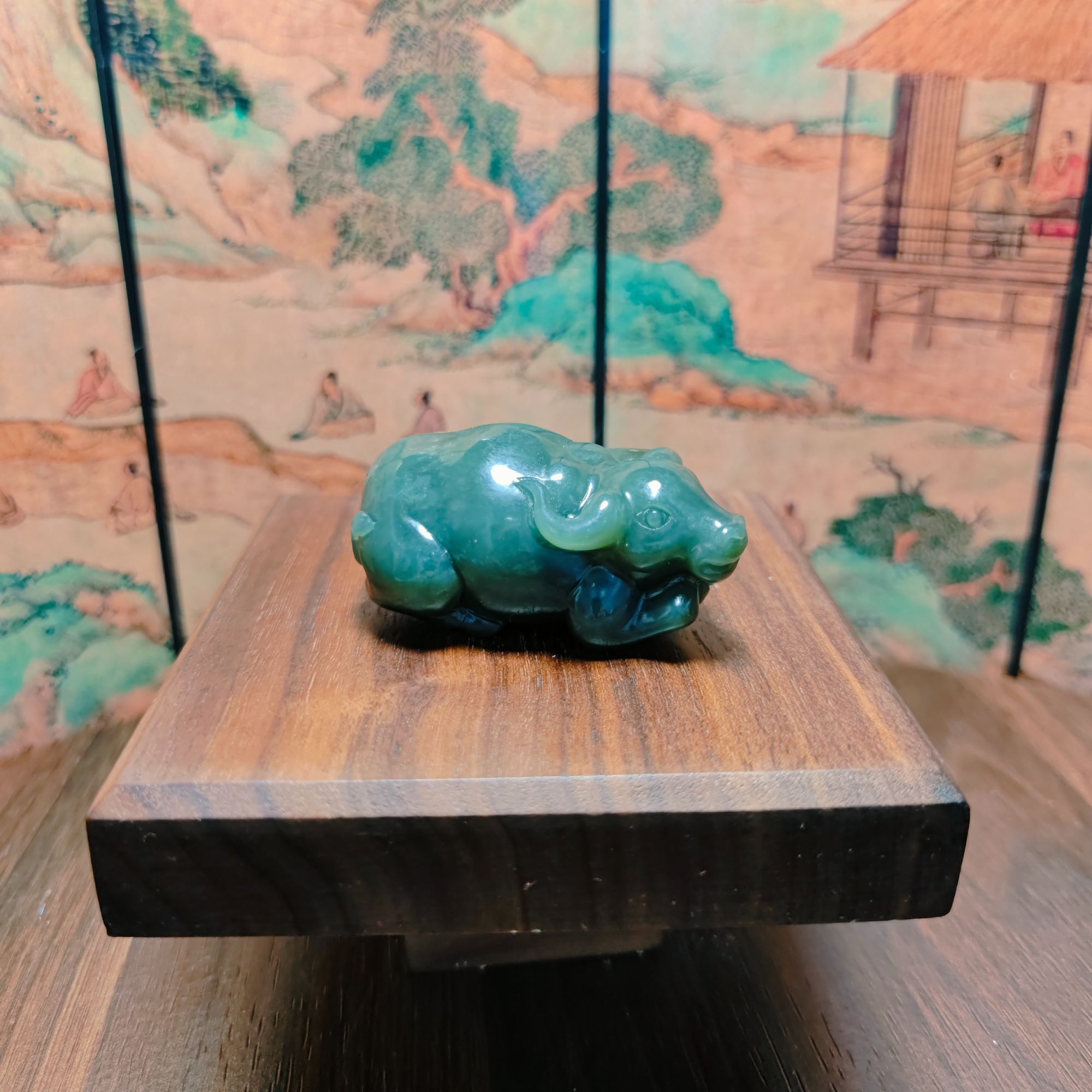 K和田玉牛气冲天手把0220