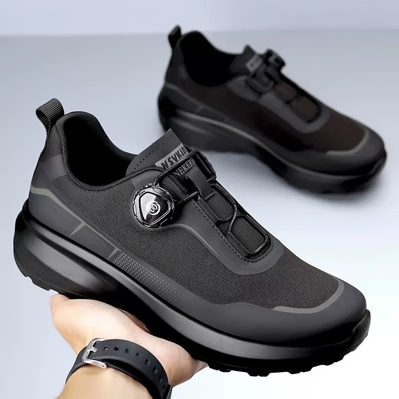 新款大码45男鞋46厚底运动鞋旋转纽扣户外男47缓震休闲加宽加肥49