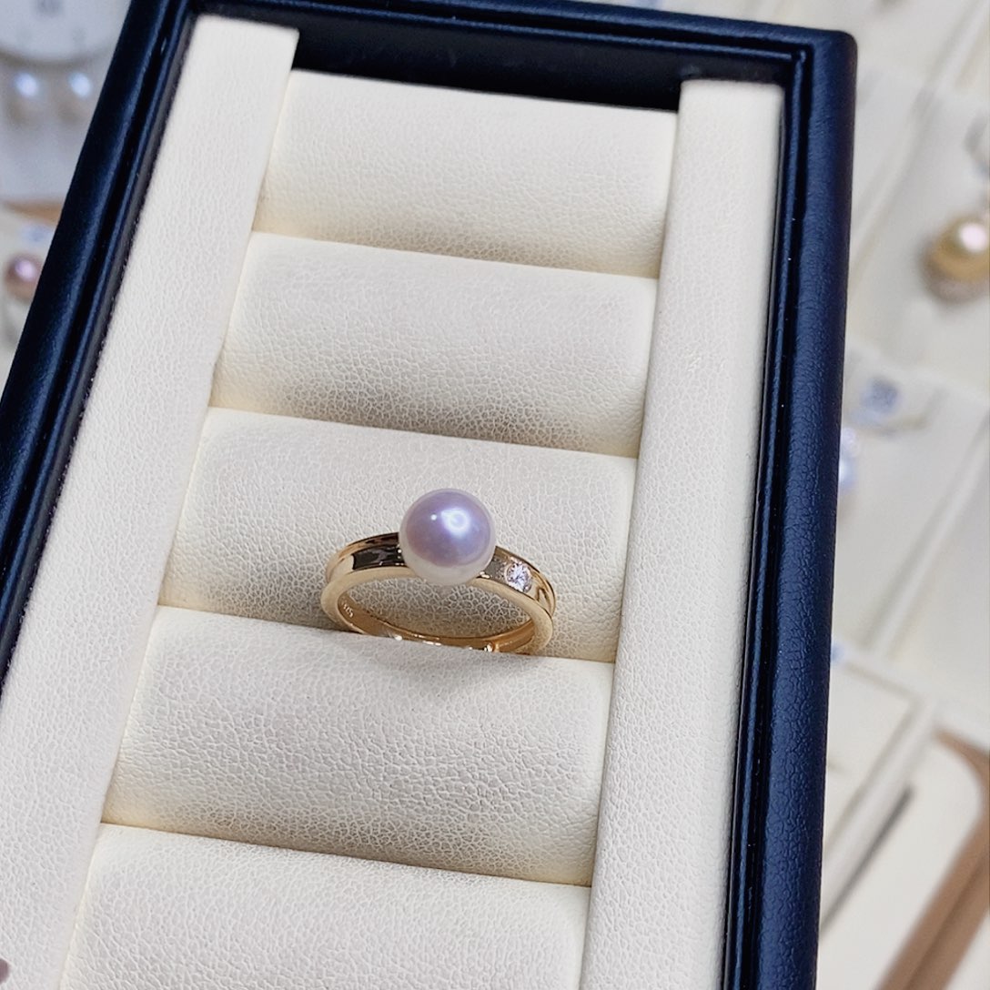 淡水珍珠戒指银S925镶嵌火*君