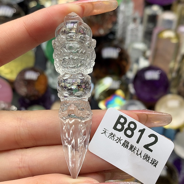 水晶水晶未镶嵌手把件