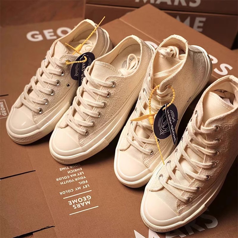 MARS*GEOME/火星几何女鞋小白鞋高帮帆布鞋夏季潮流软底高帮鞋ins