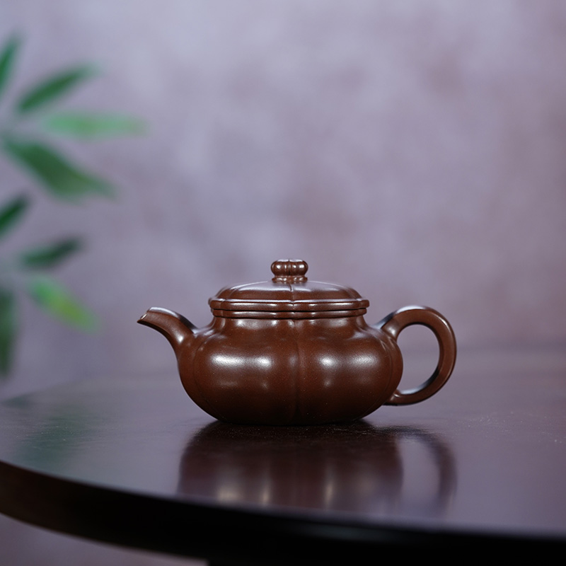 全手工85底槽青葵仿古200cc宜兴原矿紫砂壶