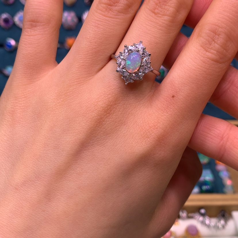 【闪购商品】欧泊戒指款式银S925镶嵌