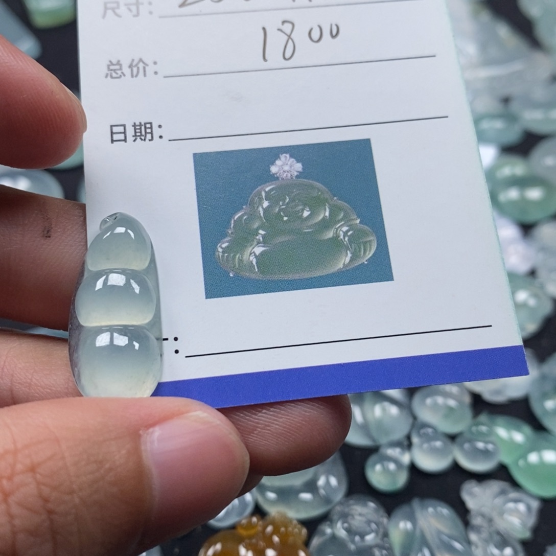 吊坠(不含链)未镶嵌翡翠天然缅甸翡翠a货福豆
