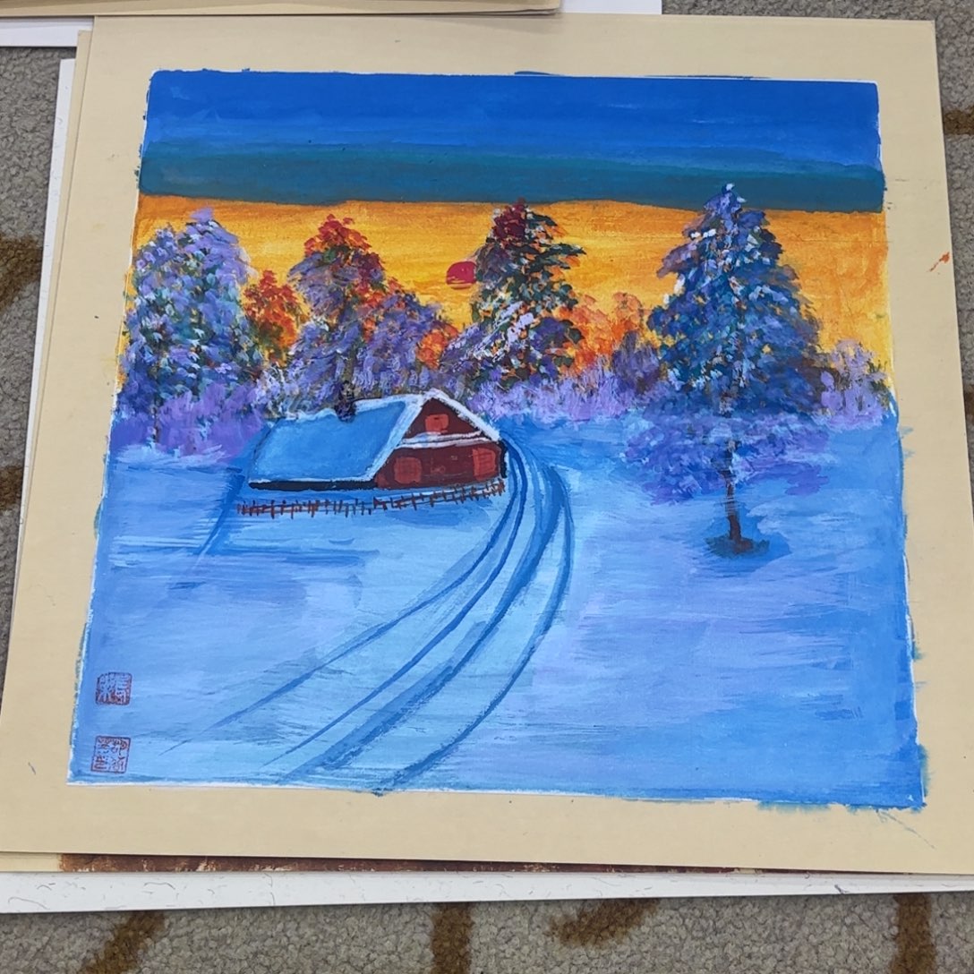 国画33-33卡纸作品艺