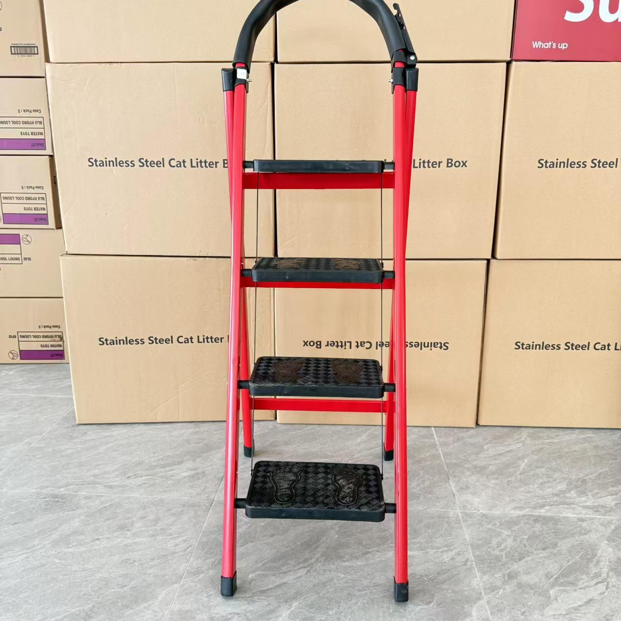 家用四步LOUGE梯子【颜色随机】