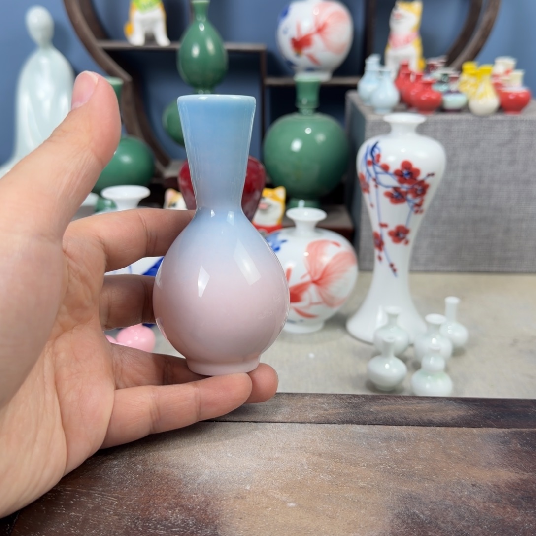 陶瓷手工小花器摆件