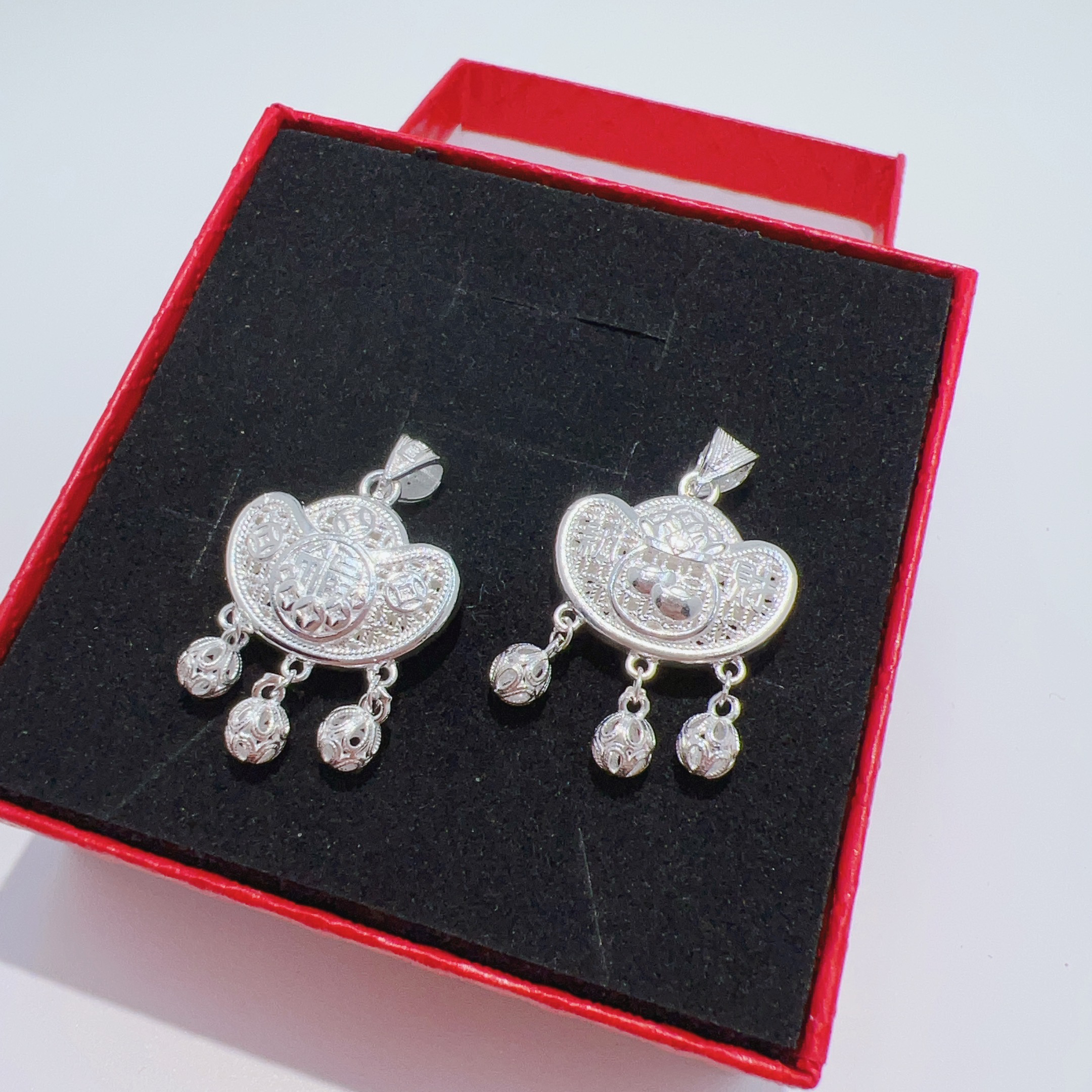 吊坠足银 足银990招财进宝吊坠