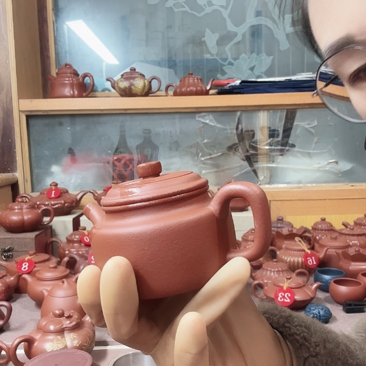 紫砂茶案宜兴紫砂壶源矿朱泥，200