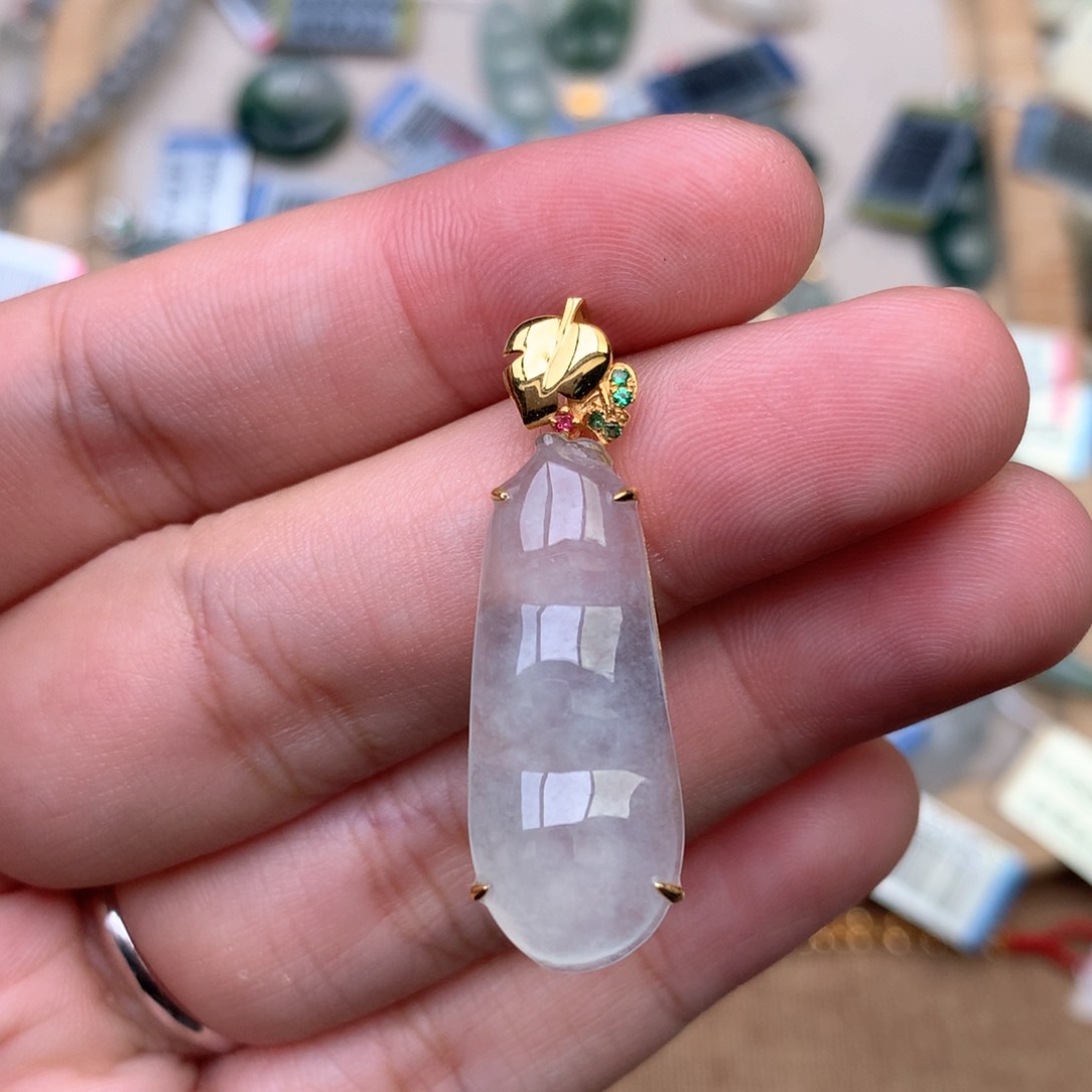 【闪购商品】18K金镶嵌挂件翡翠一