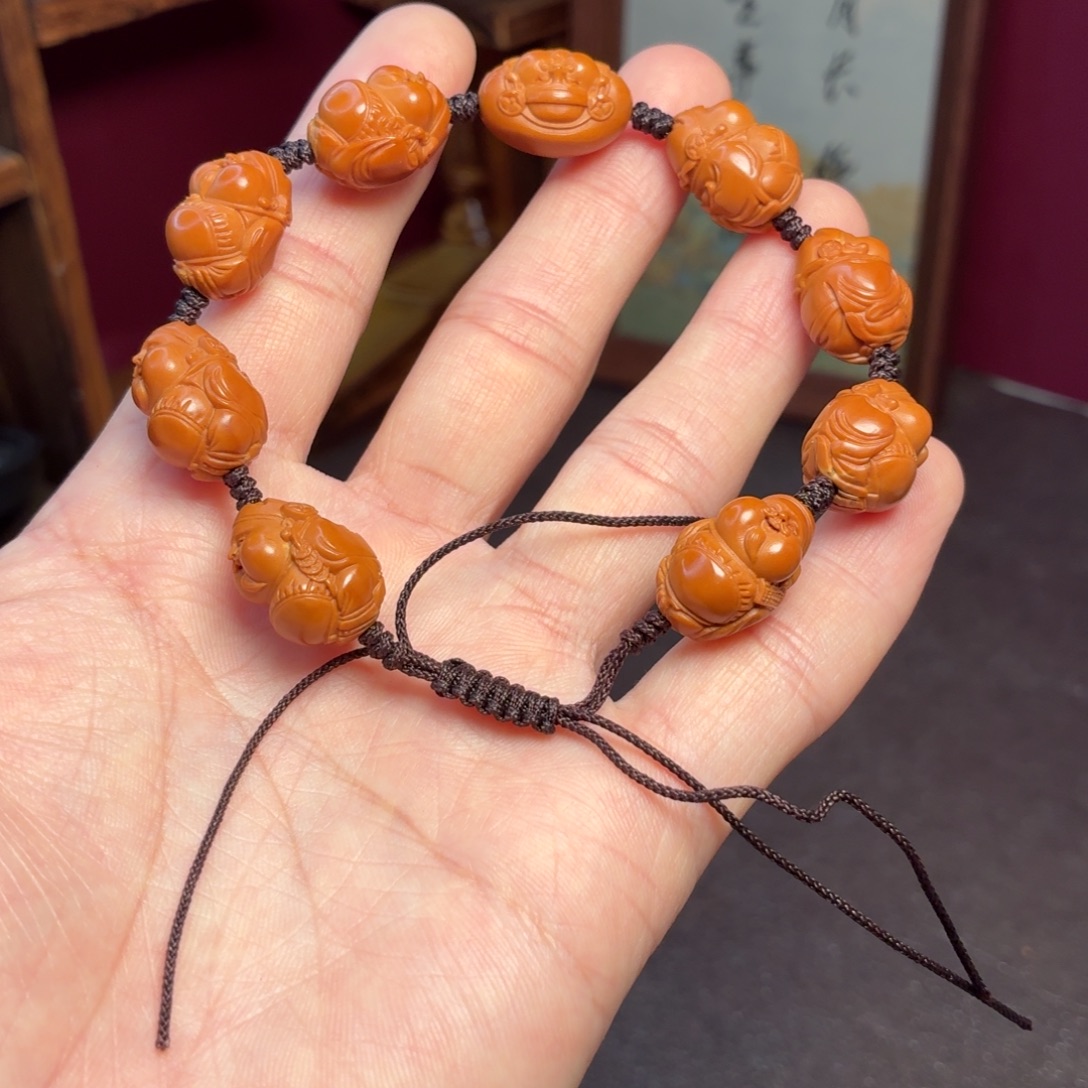 橄榄核手串嘟嘟财神