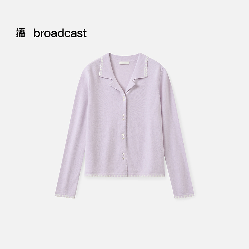 【直播专属】播翻领花边针织开衫DDS4UD5145