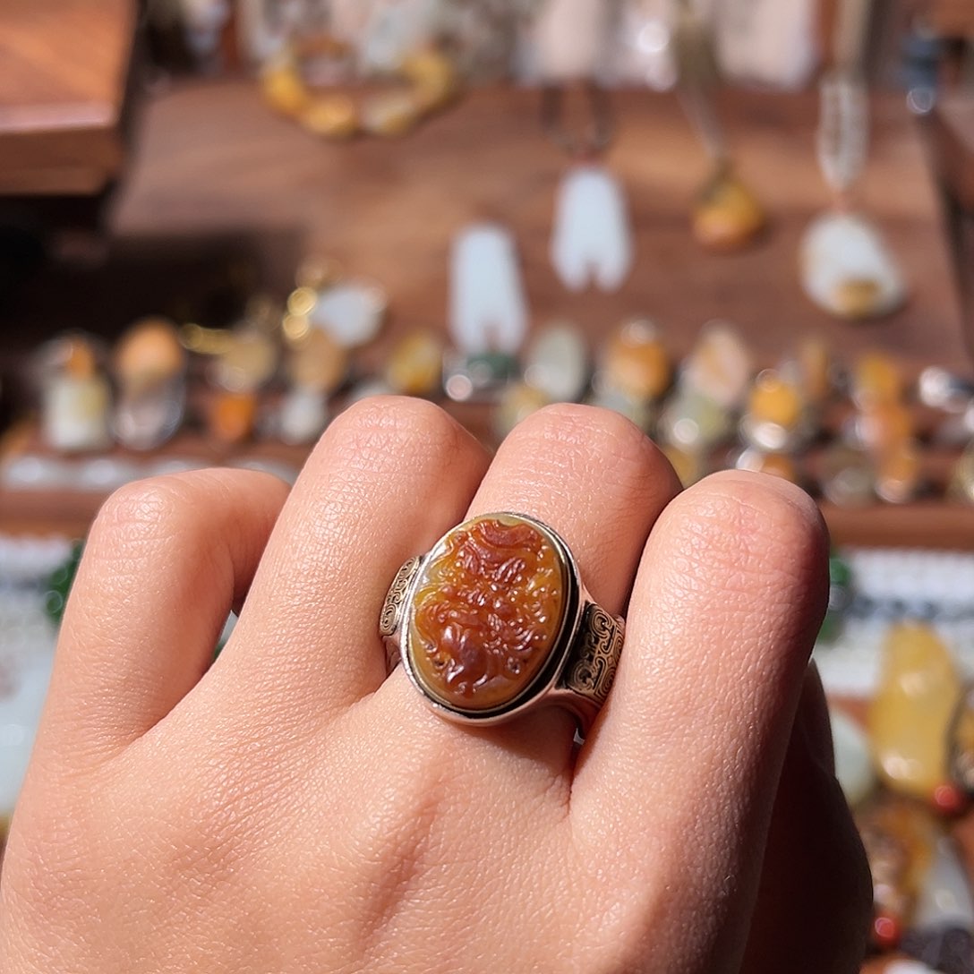 和田玉颈饰银S925镶嵌o**王