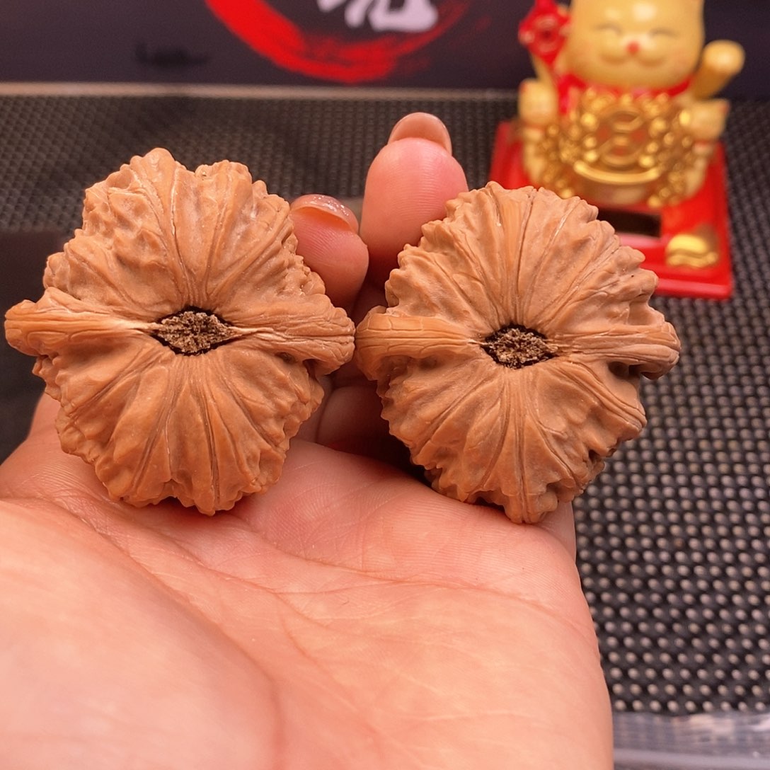 文玩核桃吊坠45尺白狮子