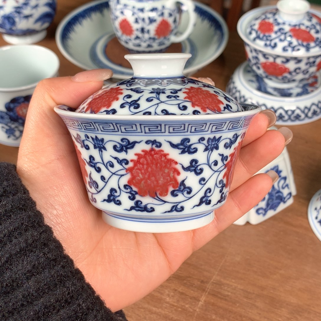 阳春白雪 青花釉里红