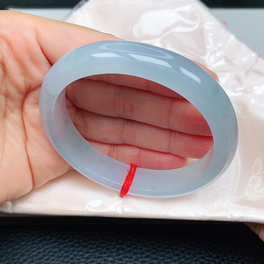 未镶嵌手镯（贵妃镯）翡翠冰紫春彩20