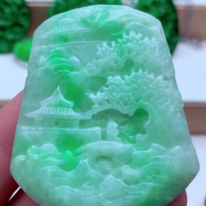 翡翠未镶嵌吊坠(不含链)