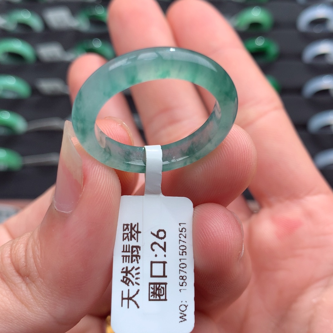 翡翠未镶嵌戒指天然