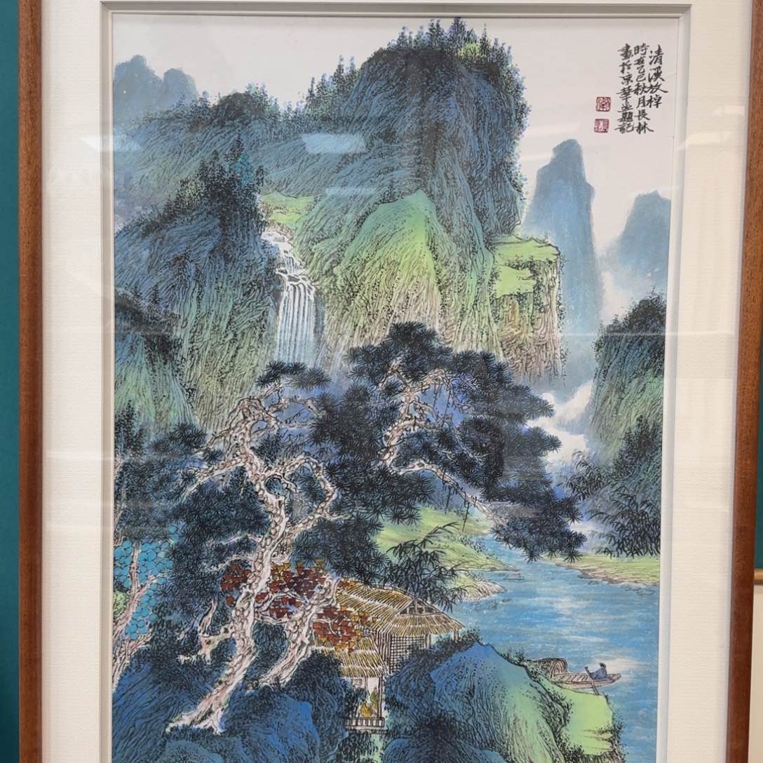 国画纯手绘山水花鸟作品不带框