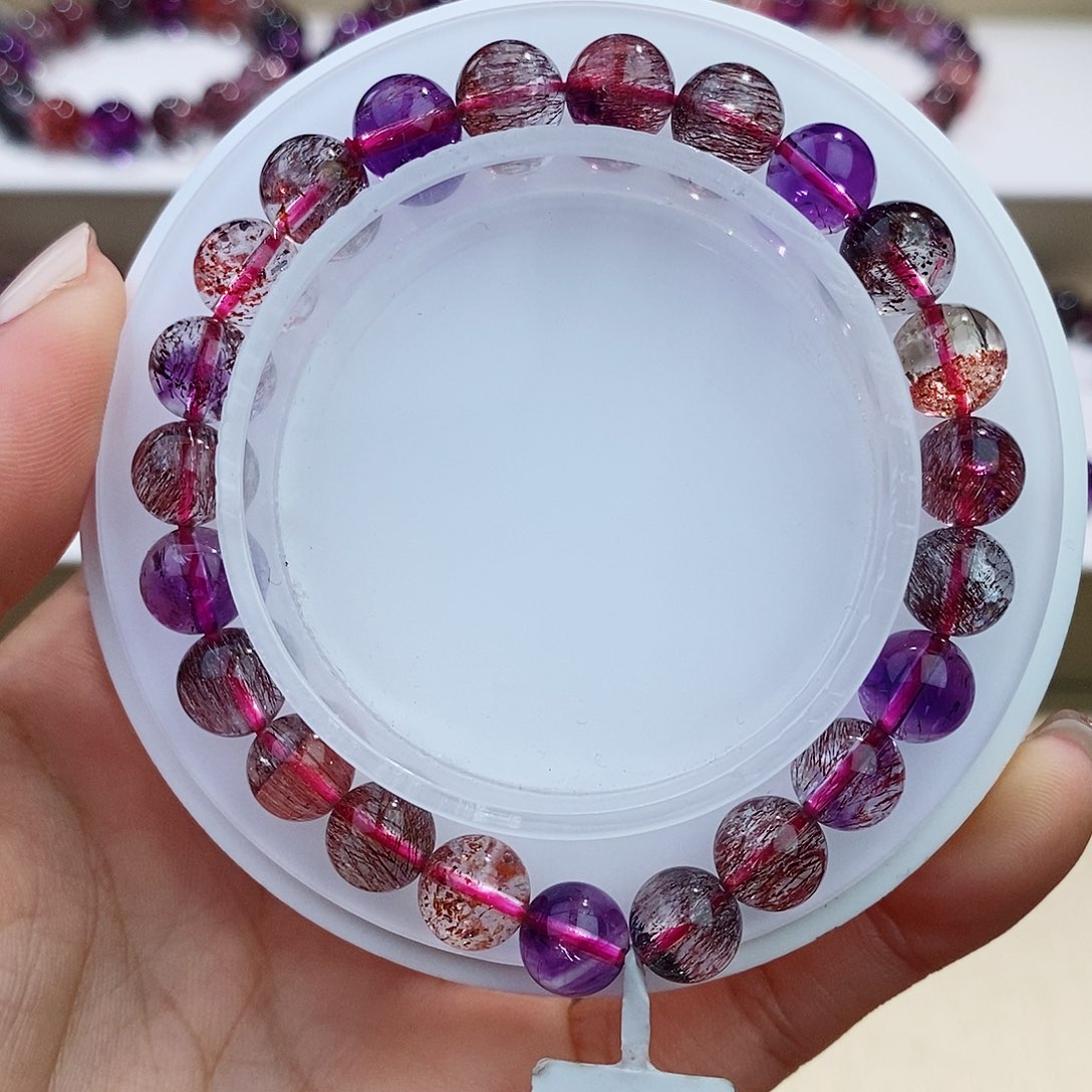 手链水晶未镶嵌黑加仑超七8+