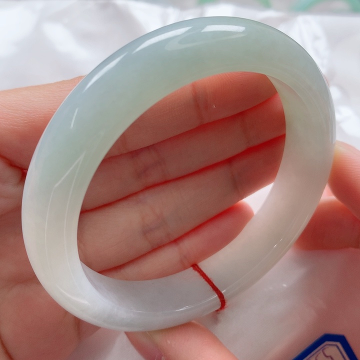 翡翠手镯未镶嵌强推完美冰晴绿葡萄肉细腻54,55