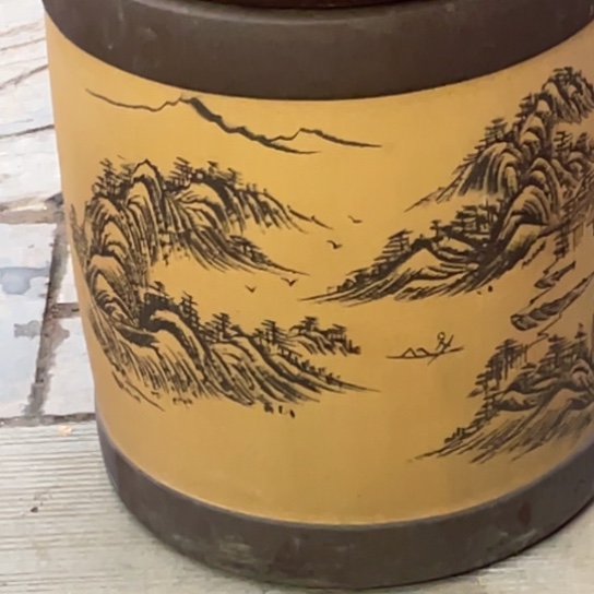 心***天紫砂茶叶罐次品处理没盖子