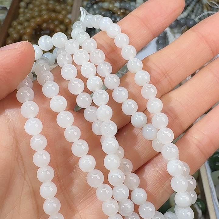 和田玉未镶嵌手链6mm