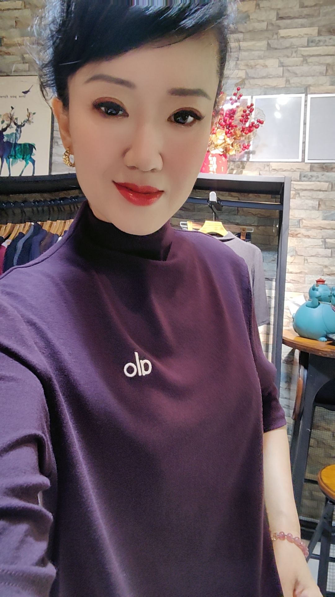 常规款针织常规七分袖半高领T恤圆领打底衫长袖修身