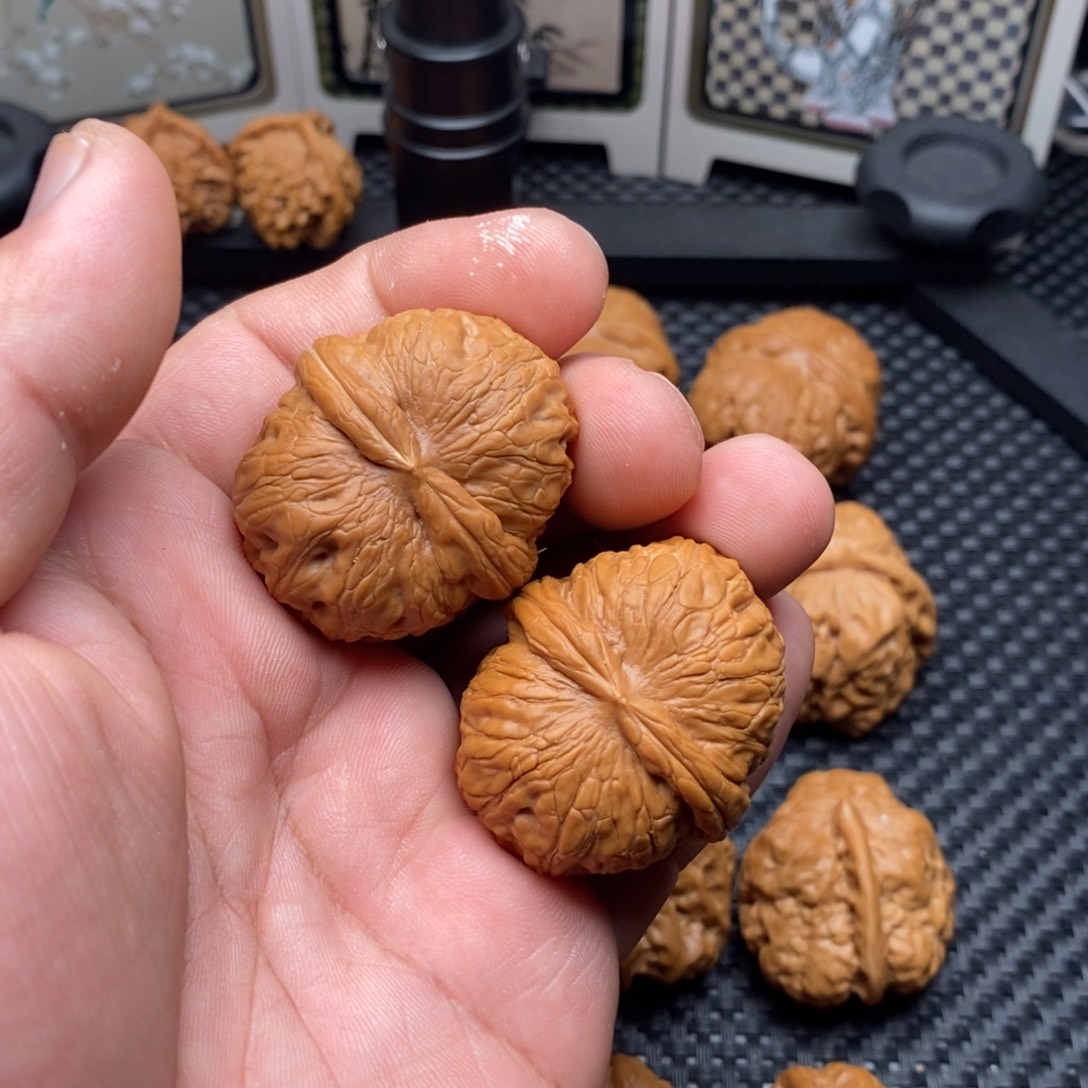 涛***旧把件文玩核桃全品41尺天花板