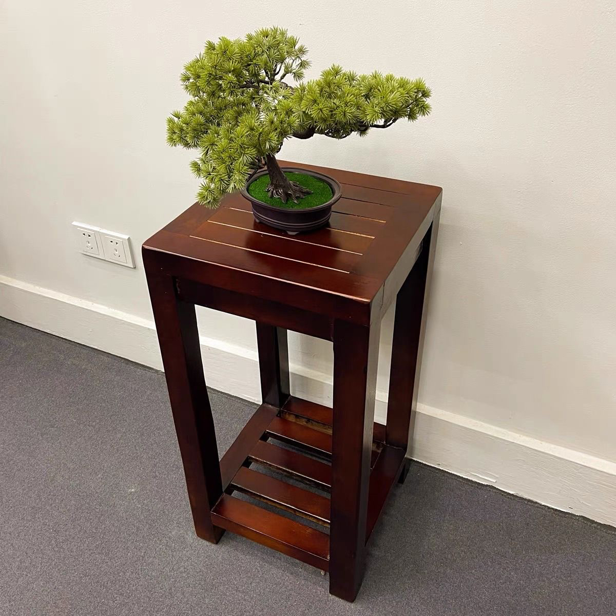 老船木中式花几实木客厅阳台木质盆景架地面花架室外置物花盆架子