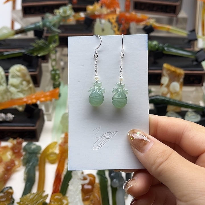 蛇纹石玉岫玉发簪未镶嵌