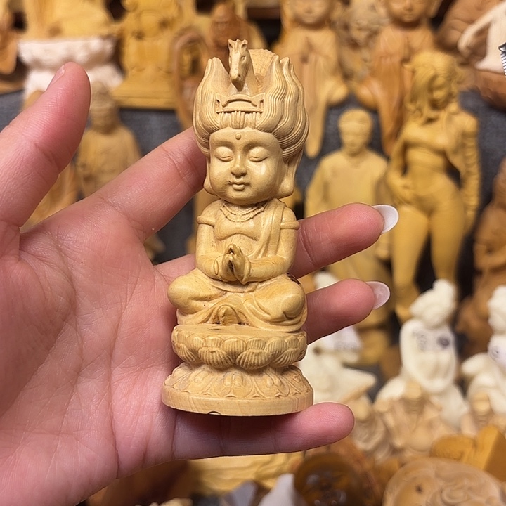 黄杨木黄杨木瑕疵鹿小童