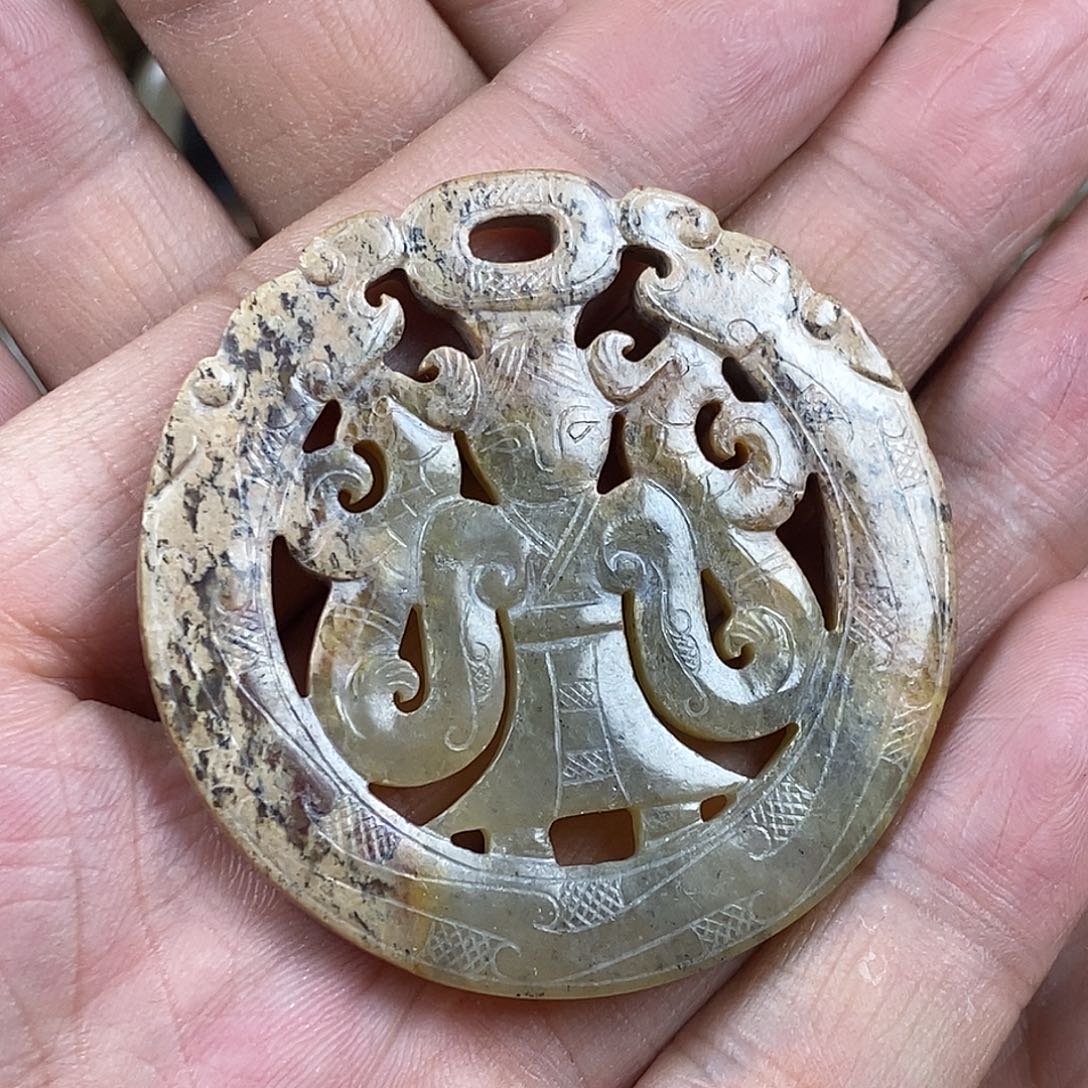 和田玉（糖玉）挂件未镶嵌随*